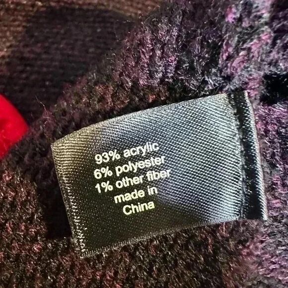 Lane Bryant 14 16 Women’s Cardigan Sweater Plum Knit Open Front NWOT - Picture 6 of 7